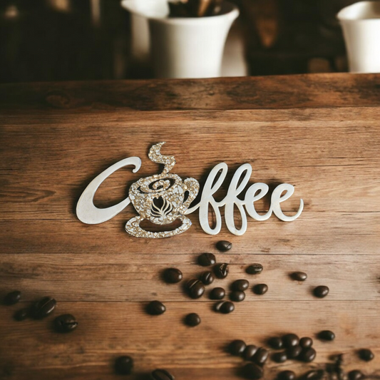 Custom Gold Leaf “Coffee” Wall Sign – Perfect for Coffee Lovers